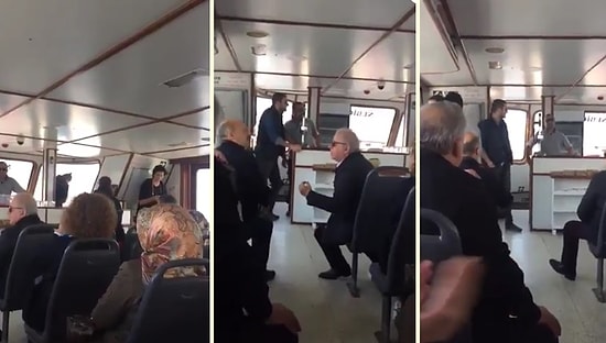 İzmir Marşı Çalan Gence Tepki Gösteren Adama Tüm Vapur İzmir Marşı Söyleyerek Yanıt Verdi