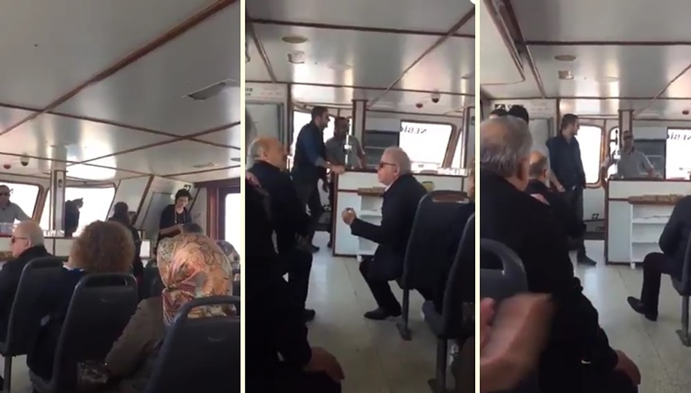 İzmir Marşı Çalan Gence Tepki Gösteren Adama Tüm Vapur İzmir Marşı Söyleyerek Yanıt Verdi