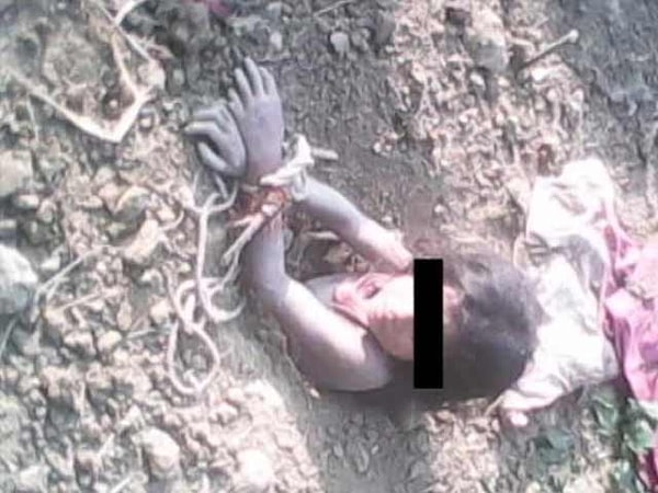 8. Девочку в Индии закопали в поле