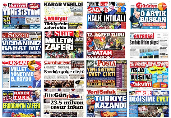 Ve Türkiye Anayasa Değişikliğini Oyladı: Peki Referandum Sonucu Gazete Manşetlerine Nasıl Yansıdı?