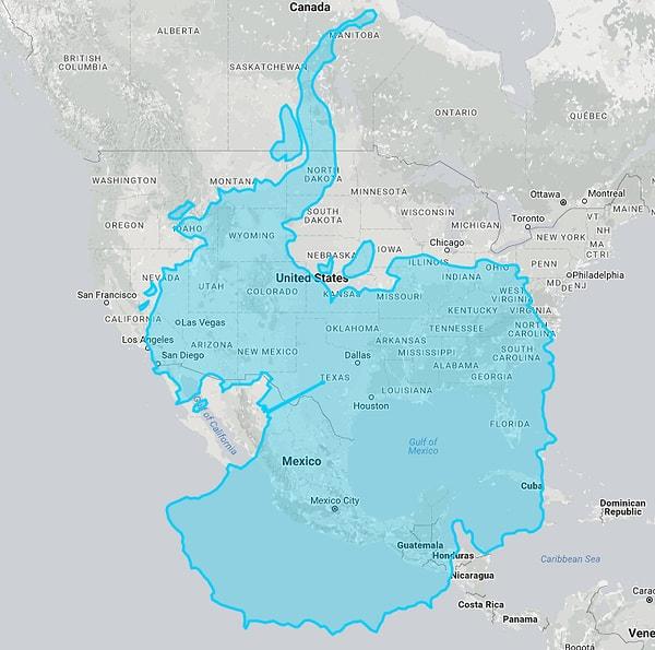 8. Evet, Antartika büyük ama, haritadaki gibi dünyanın yarısı kadar büyük değil! Amerika üzerinde bir kıyası.