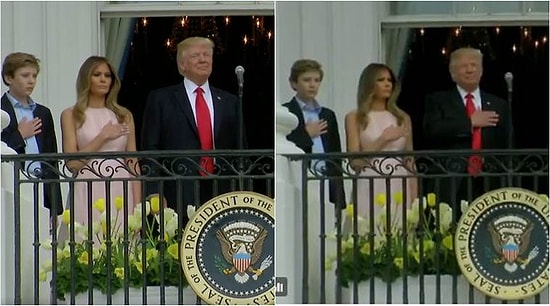 Melania Trump, 'Unutkan' Donald Trump'ı Dürterek Uyardı