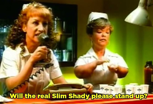 8. Eminem'in her klibi gibi olaylı olan "Real Slim Shady"de Kathy Griffin hemşireyi oynadı.