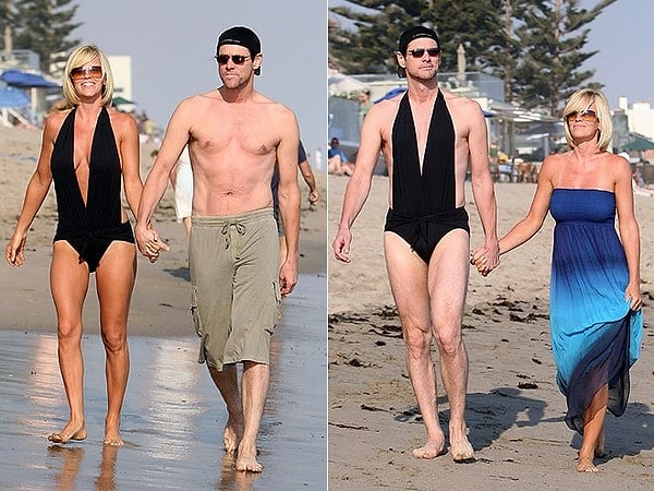 15. Однажды он решил пойти на пляж в купальнике Дженни Маккарти.