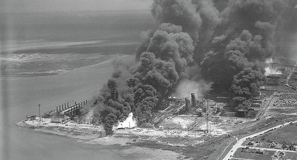 At 9:12am, the ammonium nitrate detonated, sending a massive fireball hundreds of feet into the air.