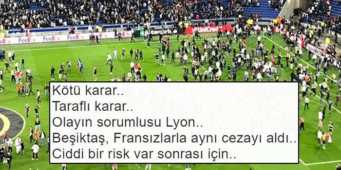 Beşiktaş'a Verilen Ceza Sonrası Taraftarlar Sosyal Medyadan UEFA'ya Tepki Gösterdi