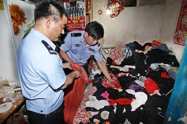 Police estimate that there are tens of thousands of panties and bras.