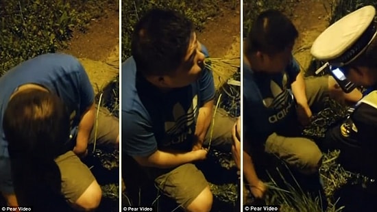 Alkolmetre Testini Geçmek İçin Ot Yiyen Adam