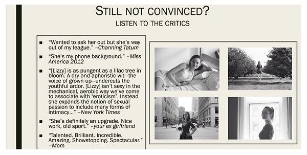 7. И, наконец, на случай, если Картер к концу слайдов все еще не будет убежден в том, что нужно хватать эту девушку и бежать с ней на край света, она привела отзывы от "критиков"