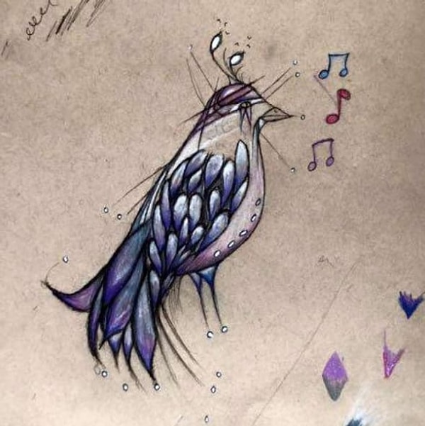 8. "Мои рисунки связаны с галлюцинациями, потому что я начала использовать творчество как способ передать то, что я вижу, слышу и чувствую", - говорит она.