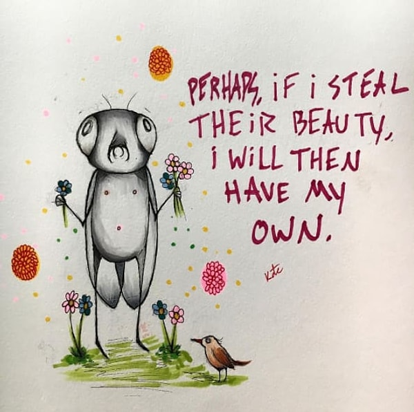 9. Этот рисунок рассказывает о том, что Кейт чувствует по отношению к себе самой.