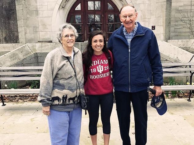 The two honeymooned in Brown County State Park, and visited Harris at Indiana University on their way home.