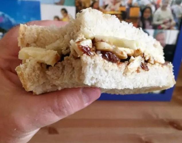 12. Cheese and Branston pickle sandwiches.