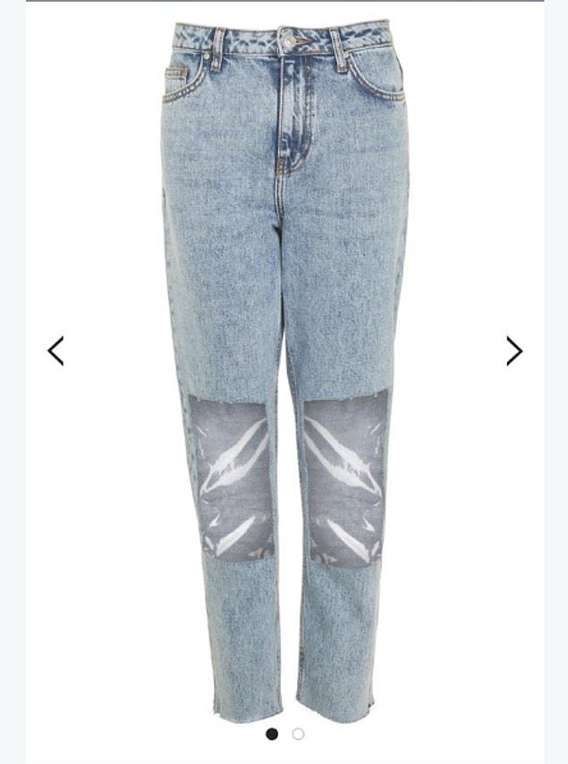 7. Alternatively, you can just buy this pair of jeans which do have knees, but they're transparent because...who knows...