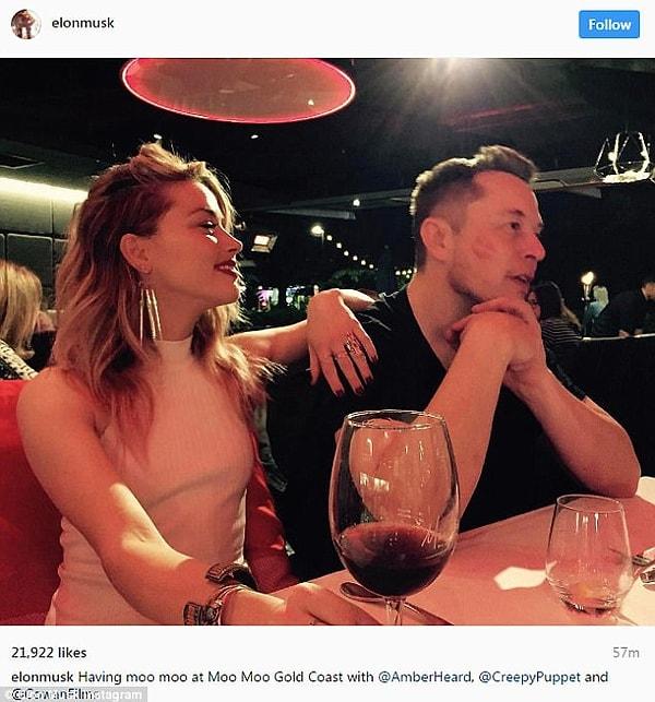 Avustralya'da bir restoranda olduğu anlaşılan yemekteki fotoğrafı Elon Musk kendi Instagram hesabı üzerinden paylaştı.