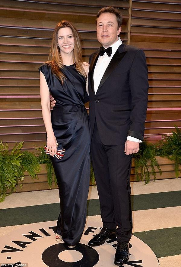 Elon Musk ve eski eşi Talulah Riley Vanity Fair Oscar partisinde, Mart 2014.