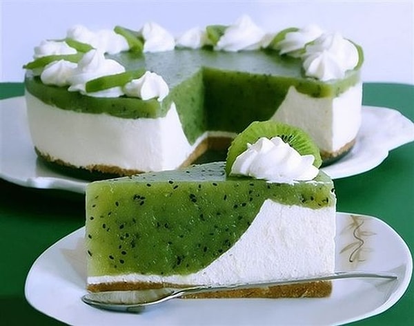 5. Освежающий киви-чизкейк без выпечки