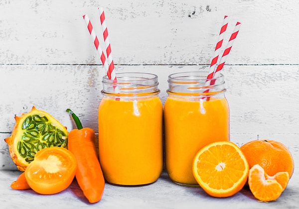 2. Апельсин + морковь вместо зарядки с утра