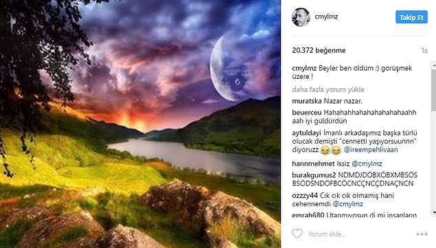 Durun daha bitmedi! Üstüne bir de öldü 😅