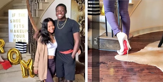 На лабутенах на… выпускной: Парень придумал оригинальный способ пригласить девушку на бал