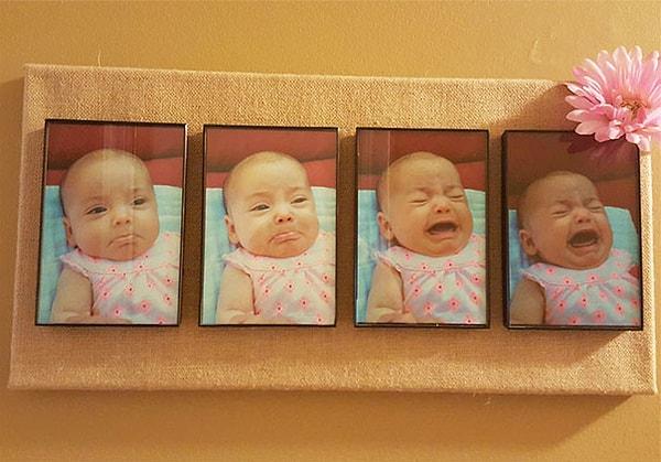 13. Моя жена подарила мне фотоколлаж из всех стадий гнева нашей дочери