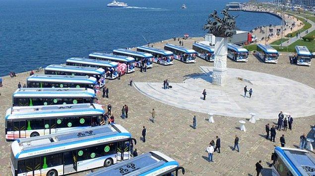 İzmir'de hizmete girecek olan bu filoda ilk etapta 20 otobüs olacak ve iki yıl içinde bu sayı 400'ü bulacak.
