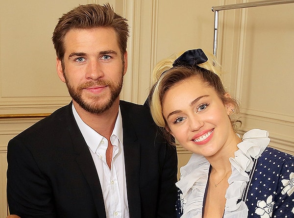 6. Майли Сайрус и Лиам Хемсворт