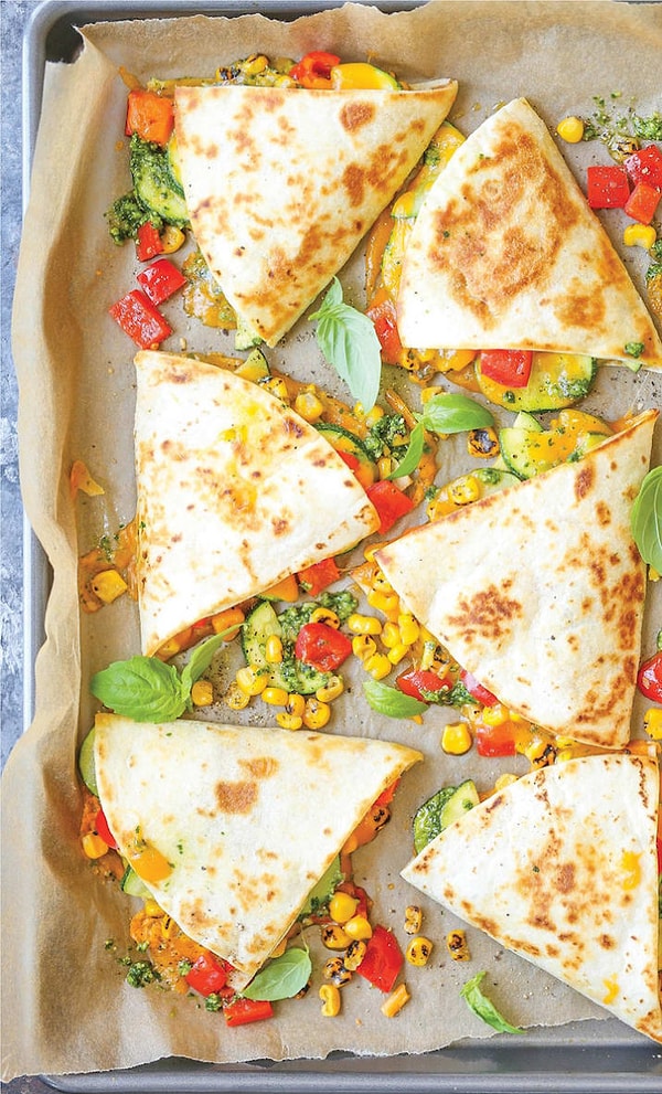 9. Кесадилья с кабачками и кукурузой