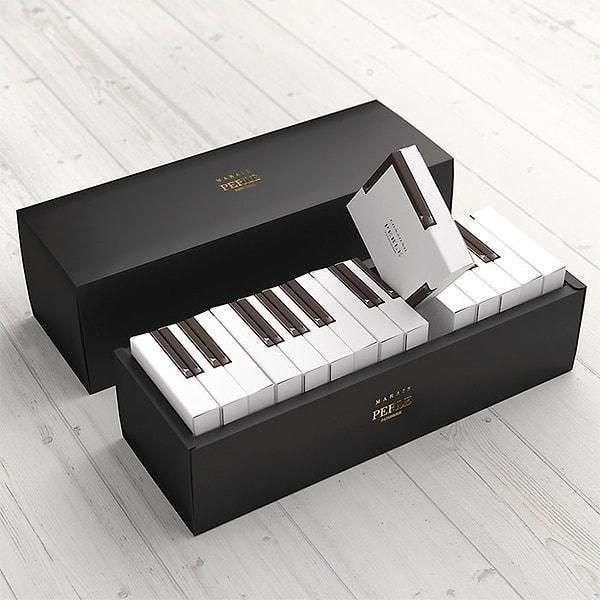 2. Piyano şeklinde hediye paketi