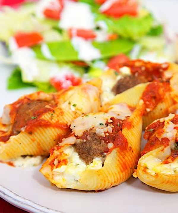 5. Конкильони с фрикадельками и сыром