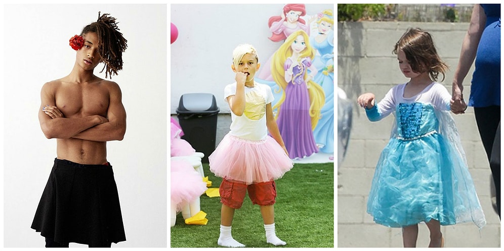 Звездные родители, которые разрешают своим детям носить одежду противоположного пола