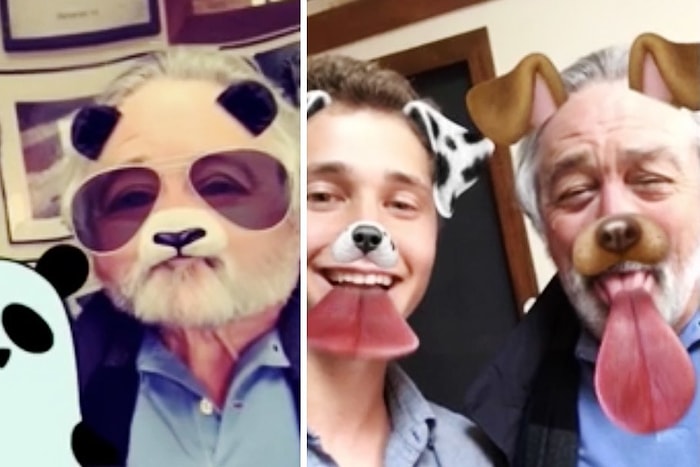 'Robert De Niro' da Snapchat'in Köpek Filtresi Modasına Uydu!