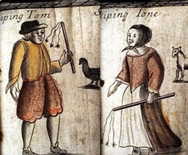 7. Whipping Tom (Kırbaççı Tom) 18. yüzyılda İngiltere yaşıyordu. Yalnız gezen kadınları yakalayıp elbiselerini sıyırdıktan sonra popolarını kırbaçlıyordu.