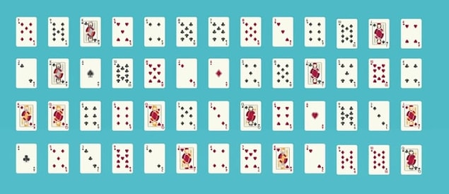 5. Oyun kartlarının diziliş versiyonları, dünya üzerindeki atom sayısından daha fazladır.