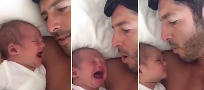 Ağlayan Çocuğunu Anında Susturan Baba Gibi Baba!