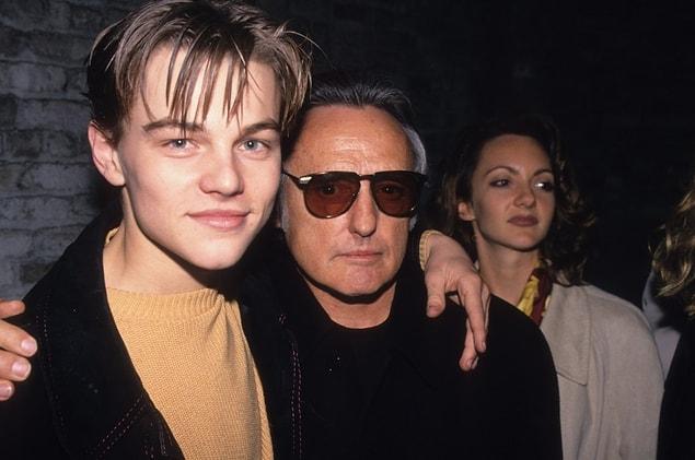 8. Leonardo DiCaprio and Dennis Hopper at the 'Red Rock West' party.