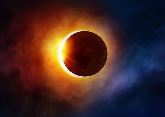 16. The fact that the moon, as viewed from Earth, appears almost exactly the same size as the sun during a solar eclipse is a complete coincidence of the cosmos.