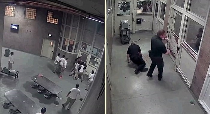 Amerika'da Gardiyanlar Mahkumların Elinden Zor Kurtuldu