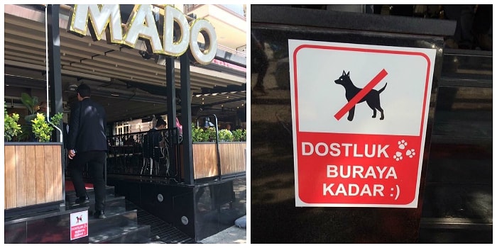 Bir Mado Şubesinin Astığı 'Dostluk Buraya Kadar' Tabelası Sosyal Medyada Tartışılıyor