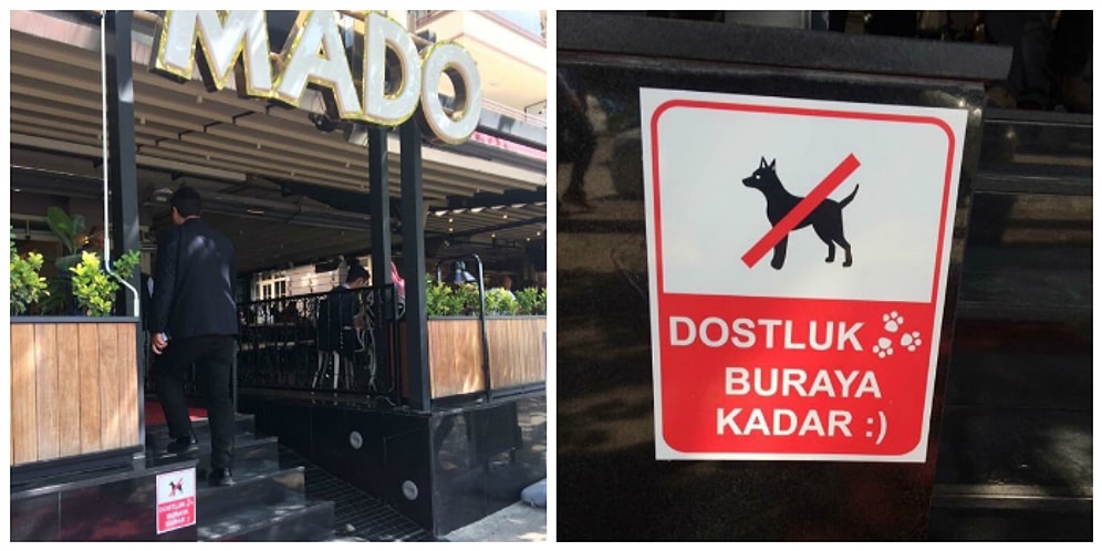 Bir Mado Şubesinin Astığı 'Dostluk Buraya Kadar' Tabelası Sosyal Medyada Tartışılıyor