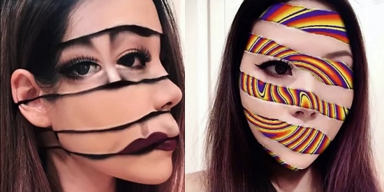 Optik İllüzyonların Kraliçesi: Makyaj Yaparak Gözleri Yanıltan Kadın!