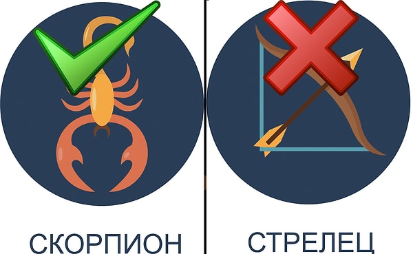 Идеальный партнер: Скорпион. Ужасный партнер: Стрелец.
