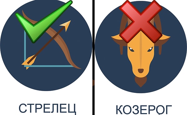 Идеальный партнер: Стрелец. Ужасный партнер: Козерог.