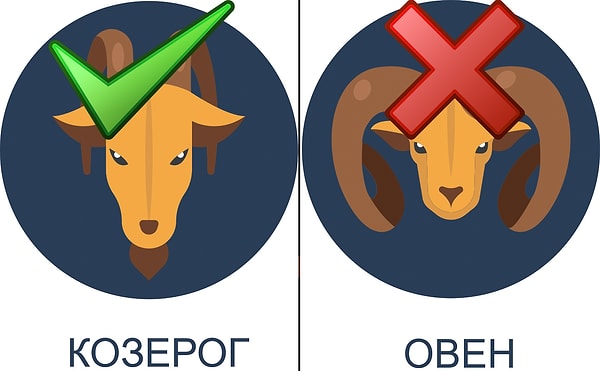 Идеальный партнер: Козерог. Ужасный партнер: Овен.