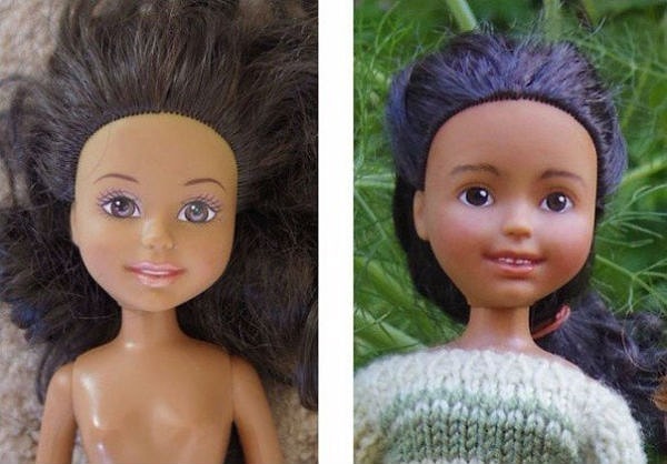 2. Делает это она для того, чтобы маленькие дети не хотели стать похожими на своих кукол, когда вырастут