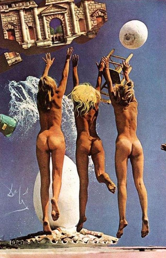 For the surrealist, erotica could not have been anything less than collages of naked butts, floating chairs, and nude women wearing bizarre masks.