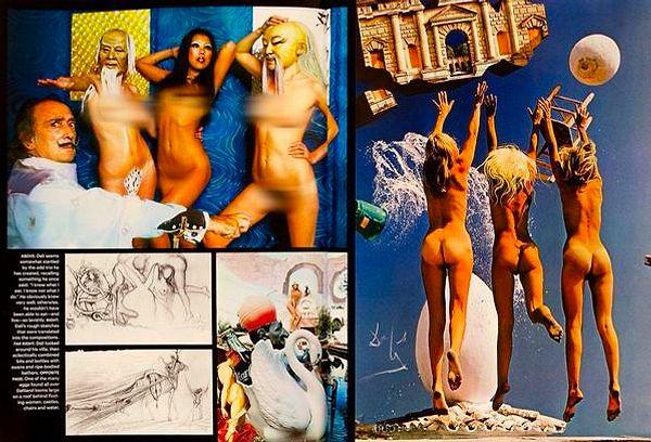 Dali created a few sketches of his vision for the shoot...