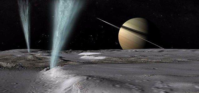 1. Satürn'ün uydusu Enceladus'un üzerinde bulunan okyanusun dibinde muhtemelen hidrotermal aktivite var. Bu da demek oluyor ki bir çeşit hayat var.