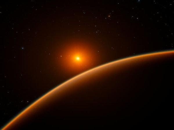 2. Dünya'nın altı katı büyüklüğünde, bir kırmızı cüce yıldız etrafında dönen kayalık bir gezegen var ve 40 ışık yılı uzakta.