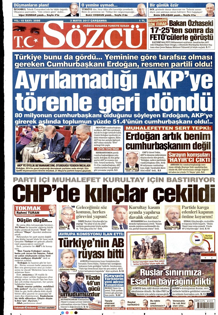 Hangi Gazete, Nasıl Manşet Attı? 'Partili Cumhurbaşkanı' İlk Sayfalarda